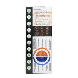 Back panel of the Breath Sure carton