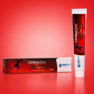 OrthoQem Gel 30 g tube and carton by Bioqem Pharma – herbal pain gel
