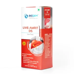 Label of the Live Amrit DS liver tonic syrup