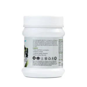 LaxoQem Powder pack front view – herbal laxative powder