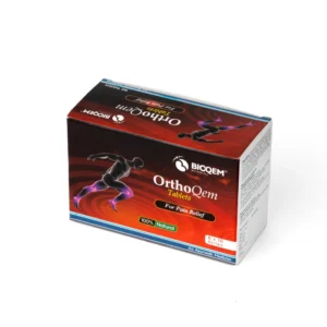 OrthoQem Tablet carton front view – joint support tablet