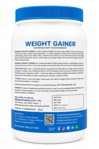 Weight gainer powder mixed into a shake with milk