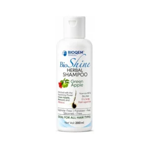 Bioqem BioShine herbal shampoo green apple 200 ml bottle