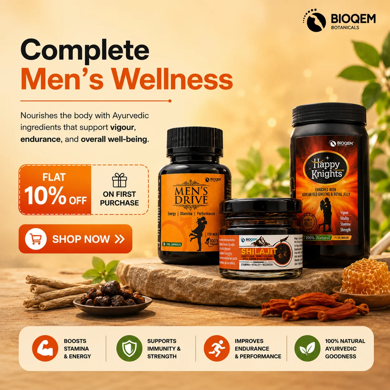 Order Ayurvedic medicine online from Bioqem Pharma – herbal capsules and syrups delivered across India